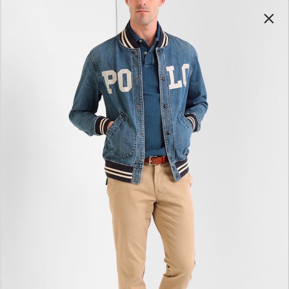 Coats Polo Denim Varsity Jacket Polo Varsity Denim Jacket Jackets